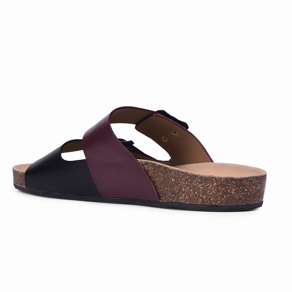 Healers Casual Black Buckle Slider For Women J332-13 By Liberty