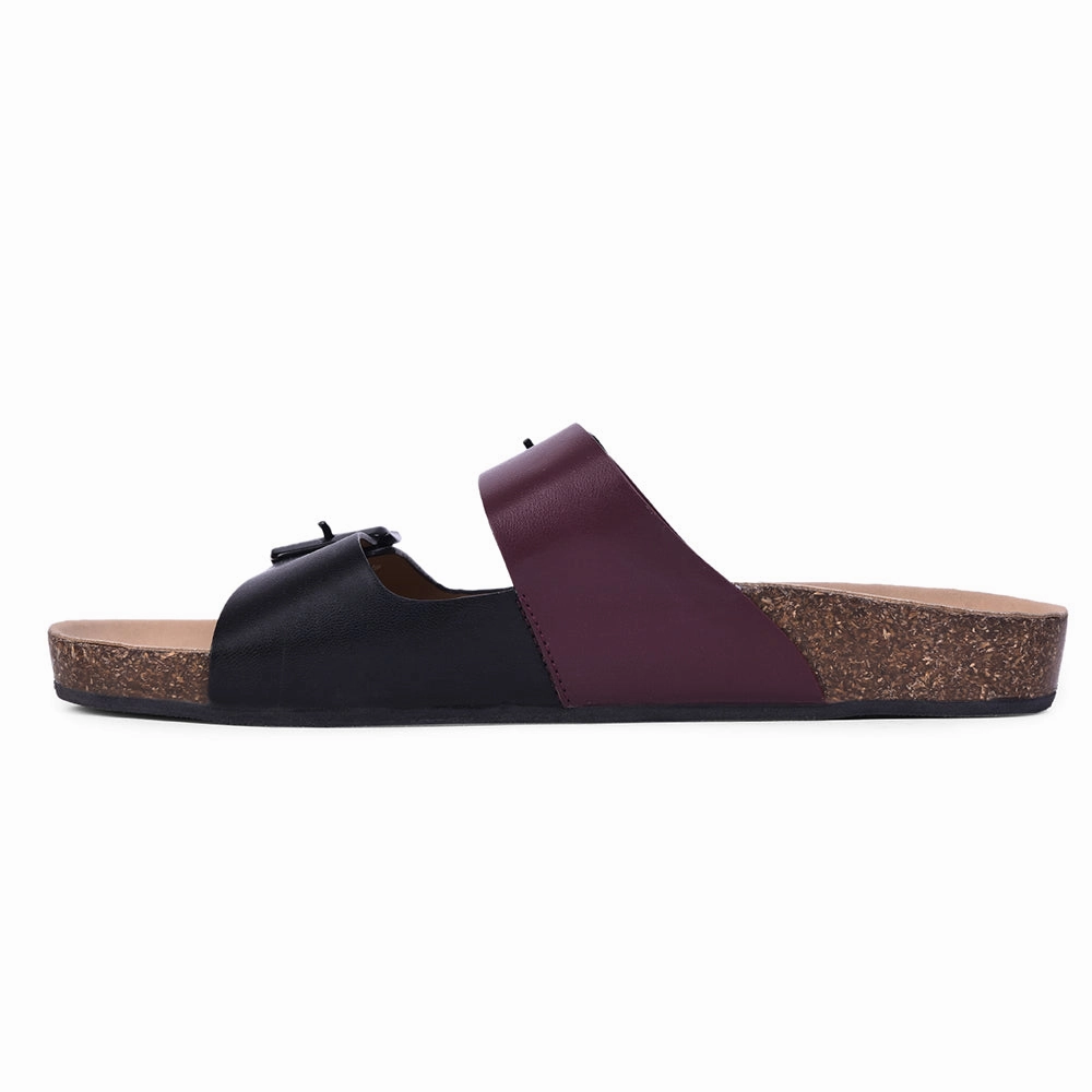 Healers Casual Black Buckle Slider For Women J332-13 By Liberty
