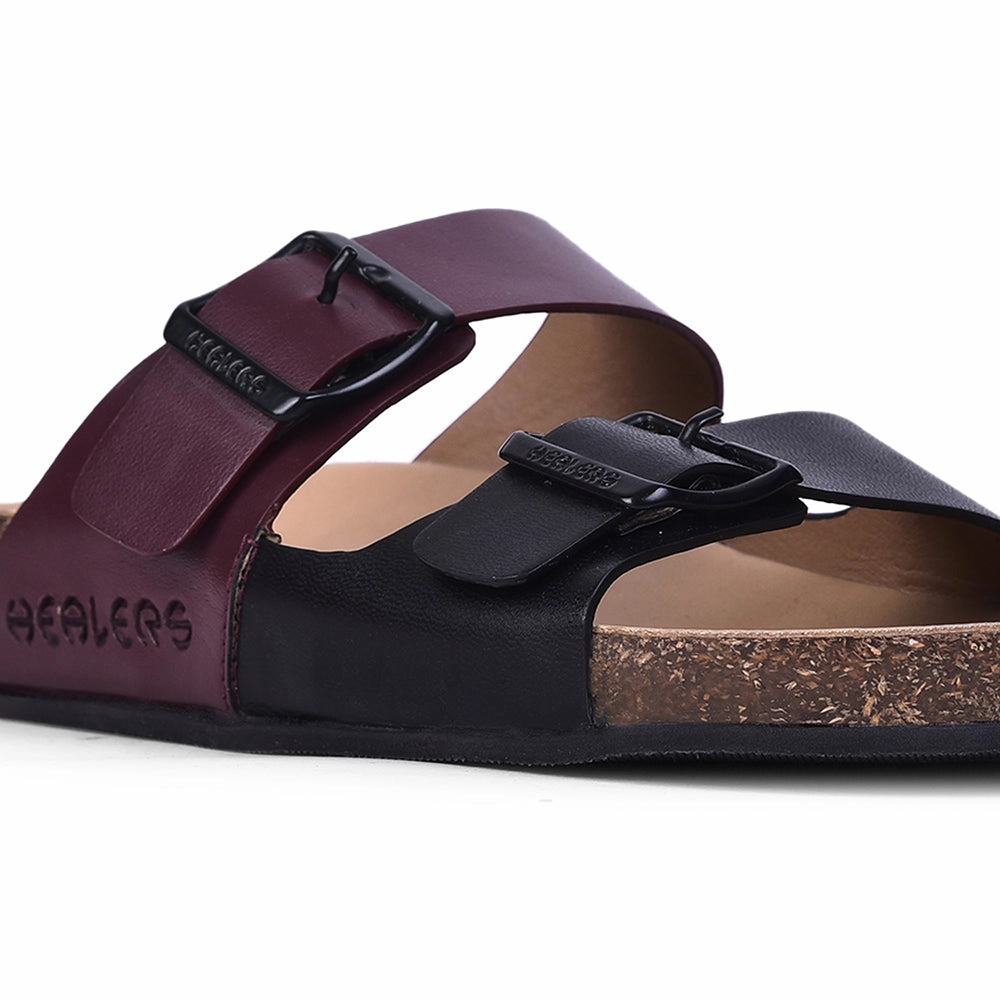 Healers Casual Black Buckle Slider For Women J332-13 By Liberty