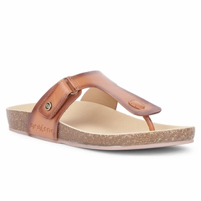 Healers Casual Tan Buckle Slides For Women J332-12 By Liberty