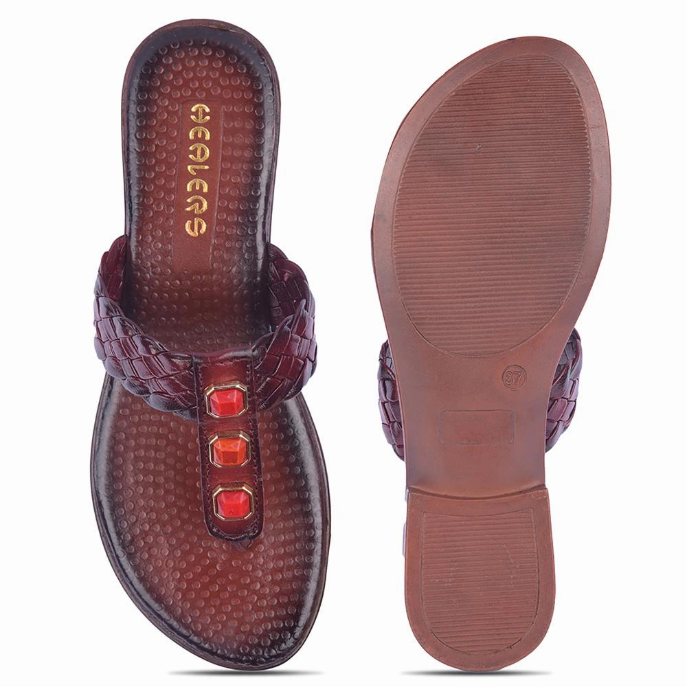 Healers Fashion Cherry Ethnic Slipper For Women TLO-53 By Liberty