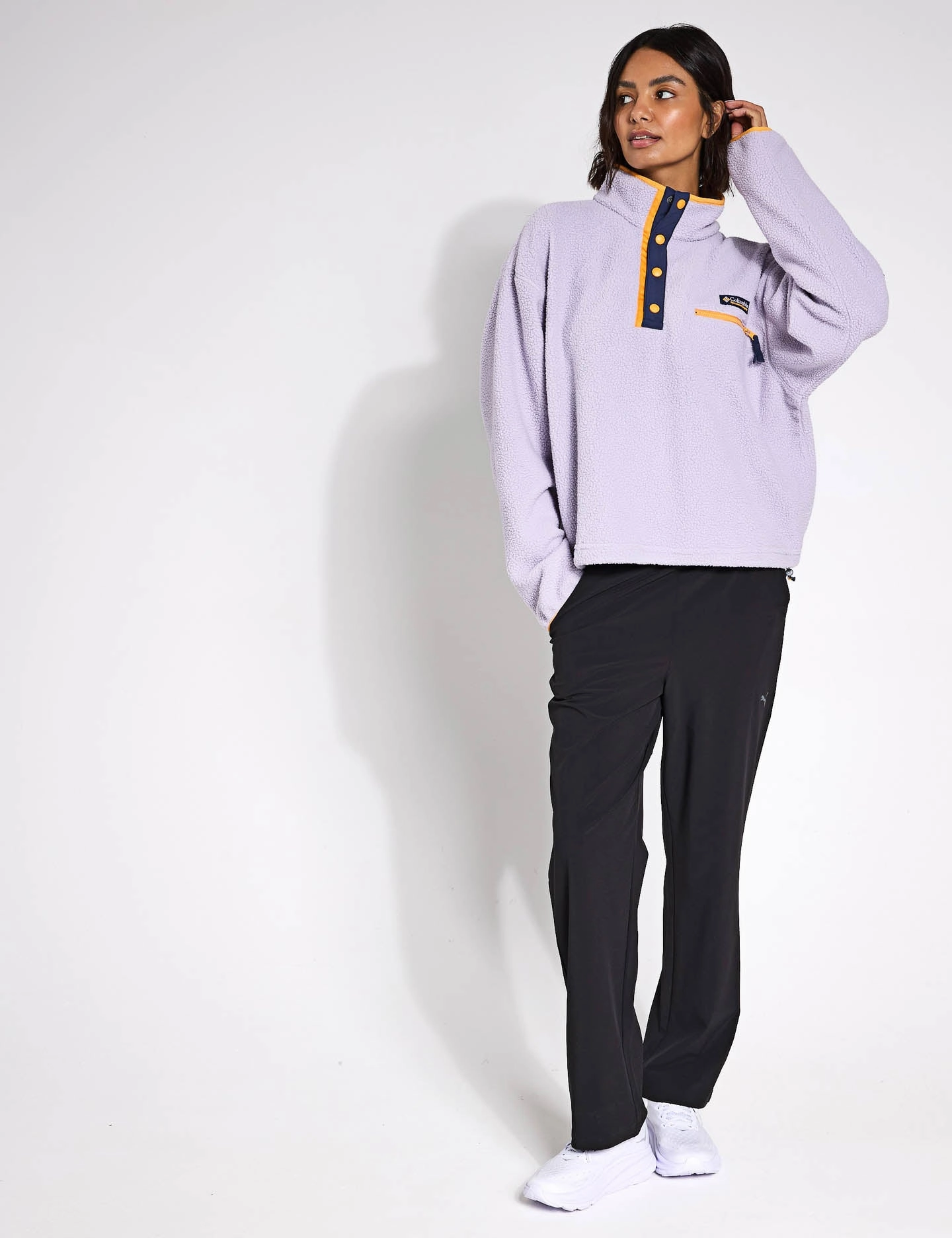 Helvetia II Cropped Sherpa Half Snap Fleece - Lavender Pearl