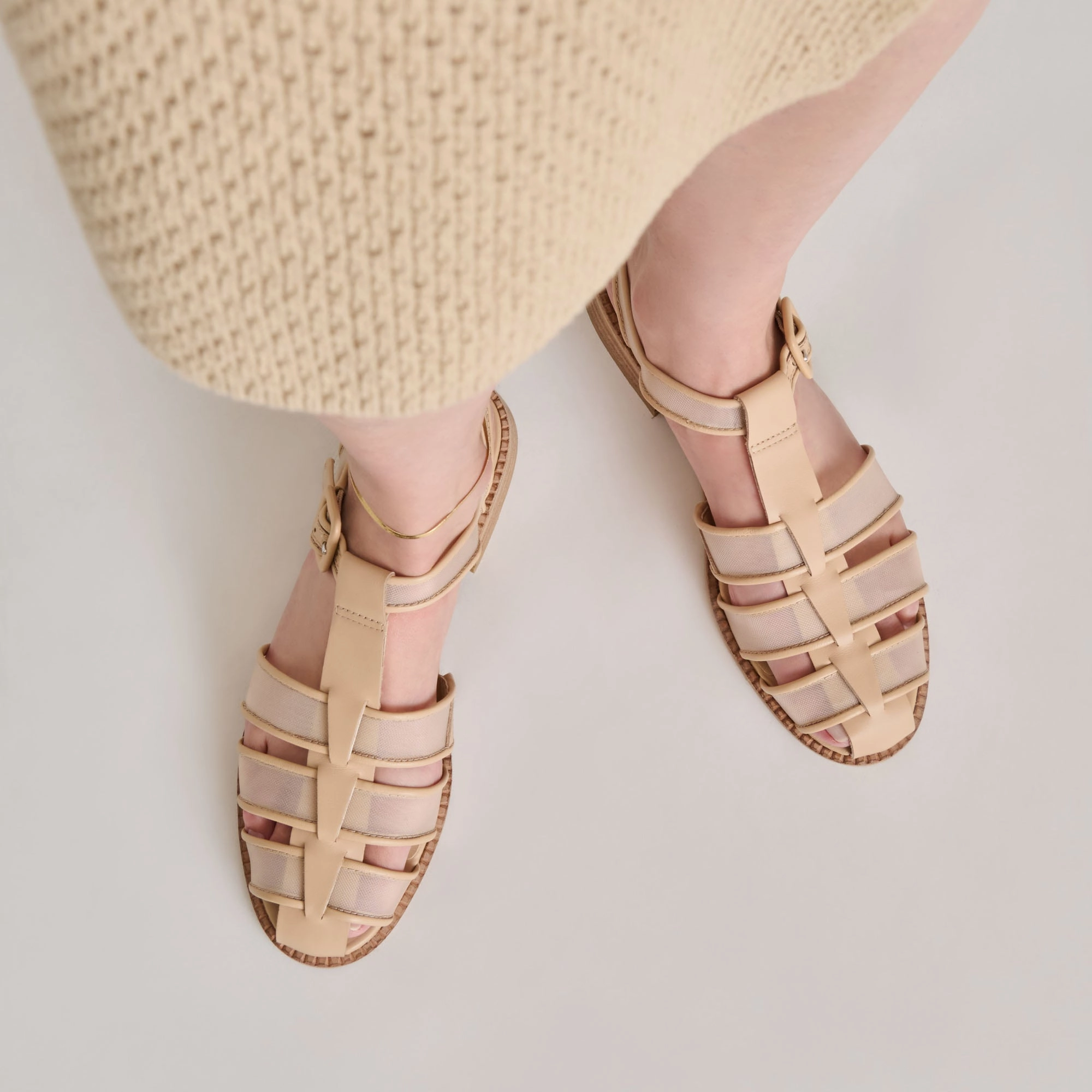 HOLIS MESH SANDALS PRALINE MESH