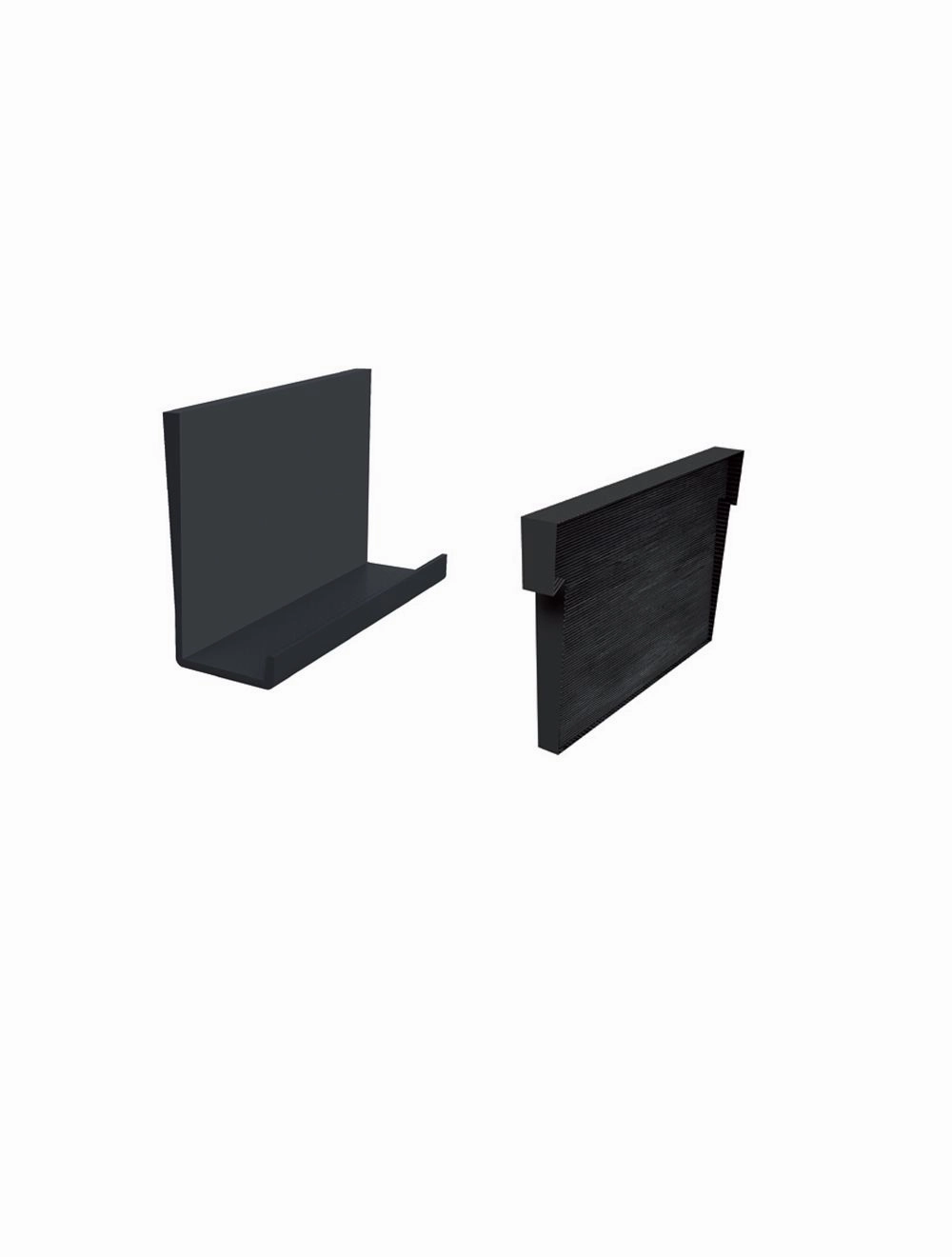 Inox Black 3/8'' Glass Wedge Set