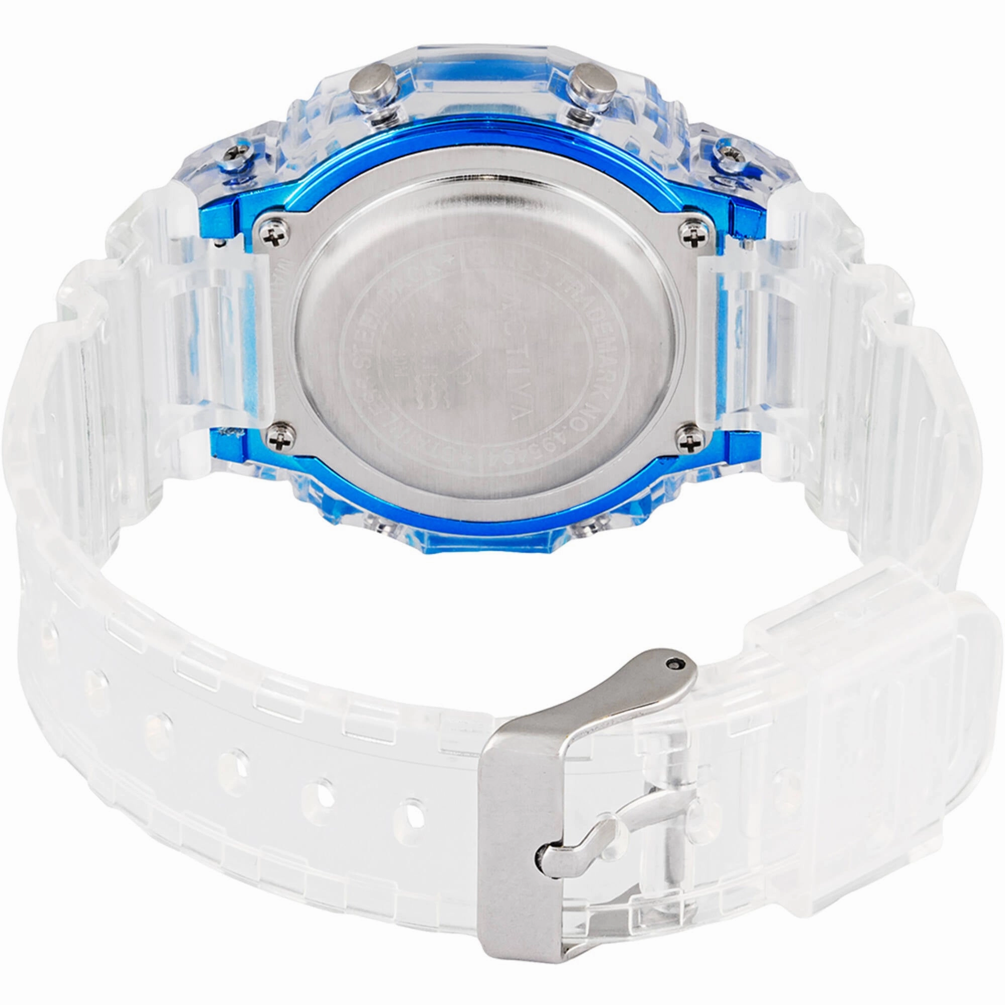 Invicta Unisex Watch - Activa Digital Blue Dial Transparent Strap | ACW424-007