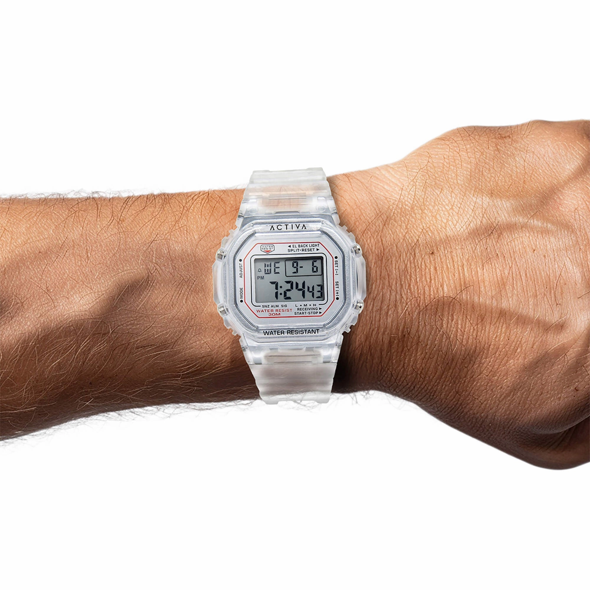 Invicta Unisex Watch - Activa Digital White Dial Transparent Strap | ACW424-005
