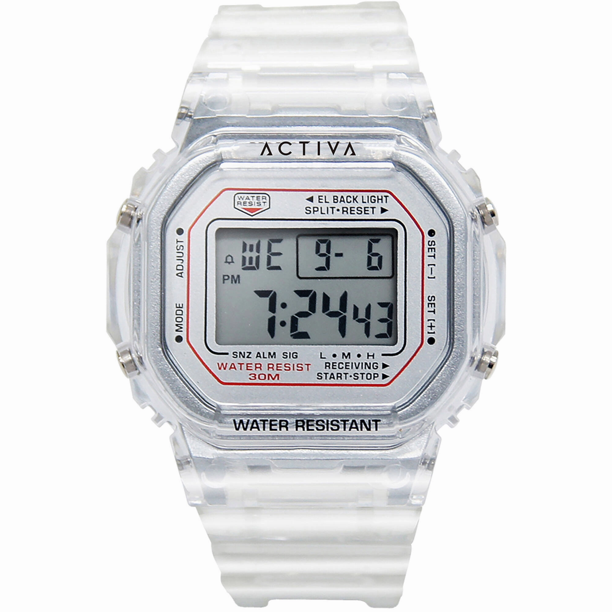 Invicta Unisex Watch - Activa Digital White Dial Transparent Strap | ACW424-005
