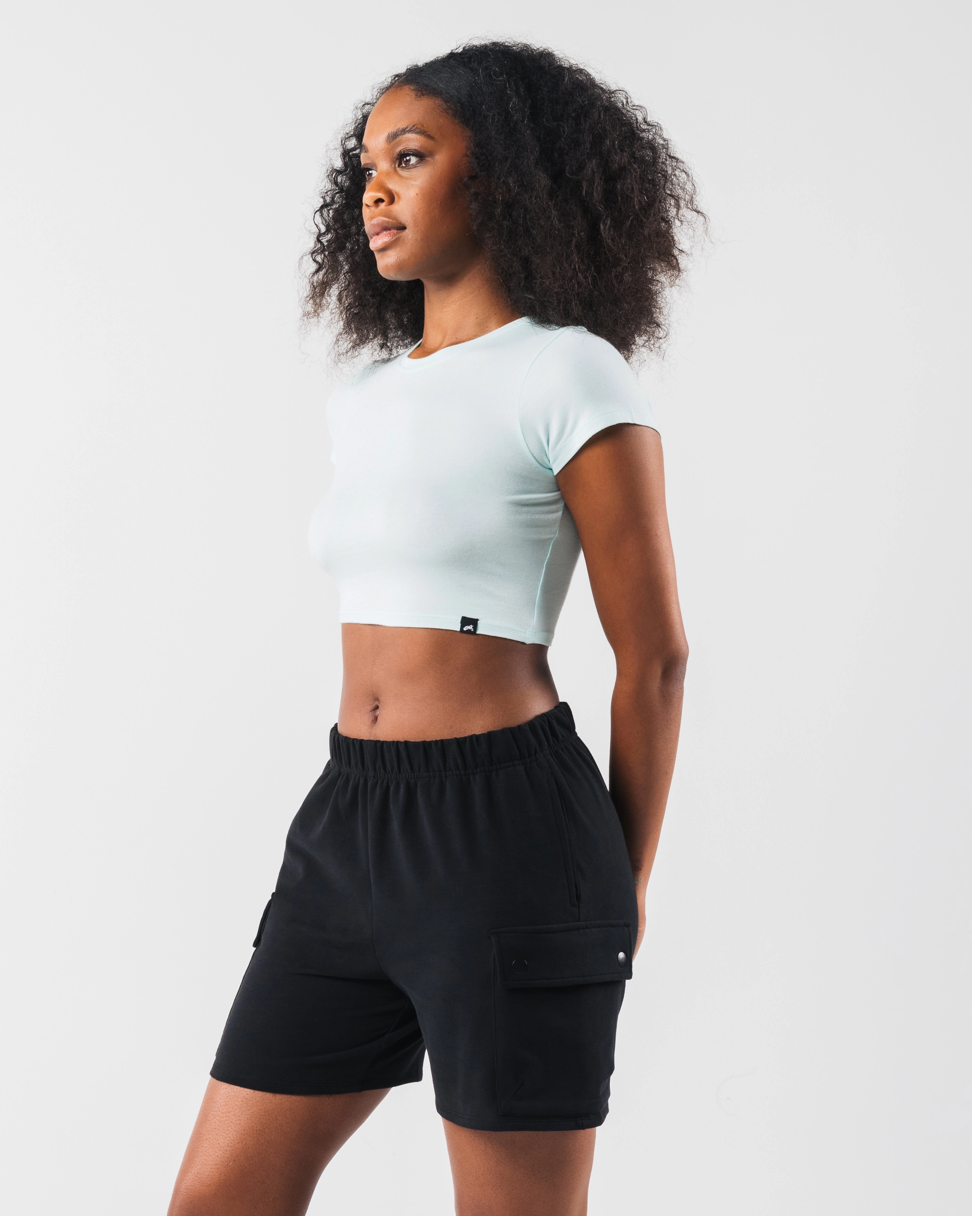 LDB Crop Tee - Sky