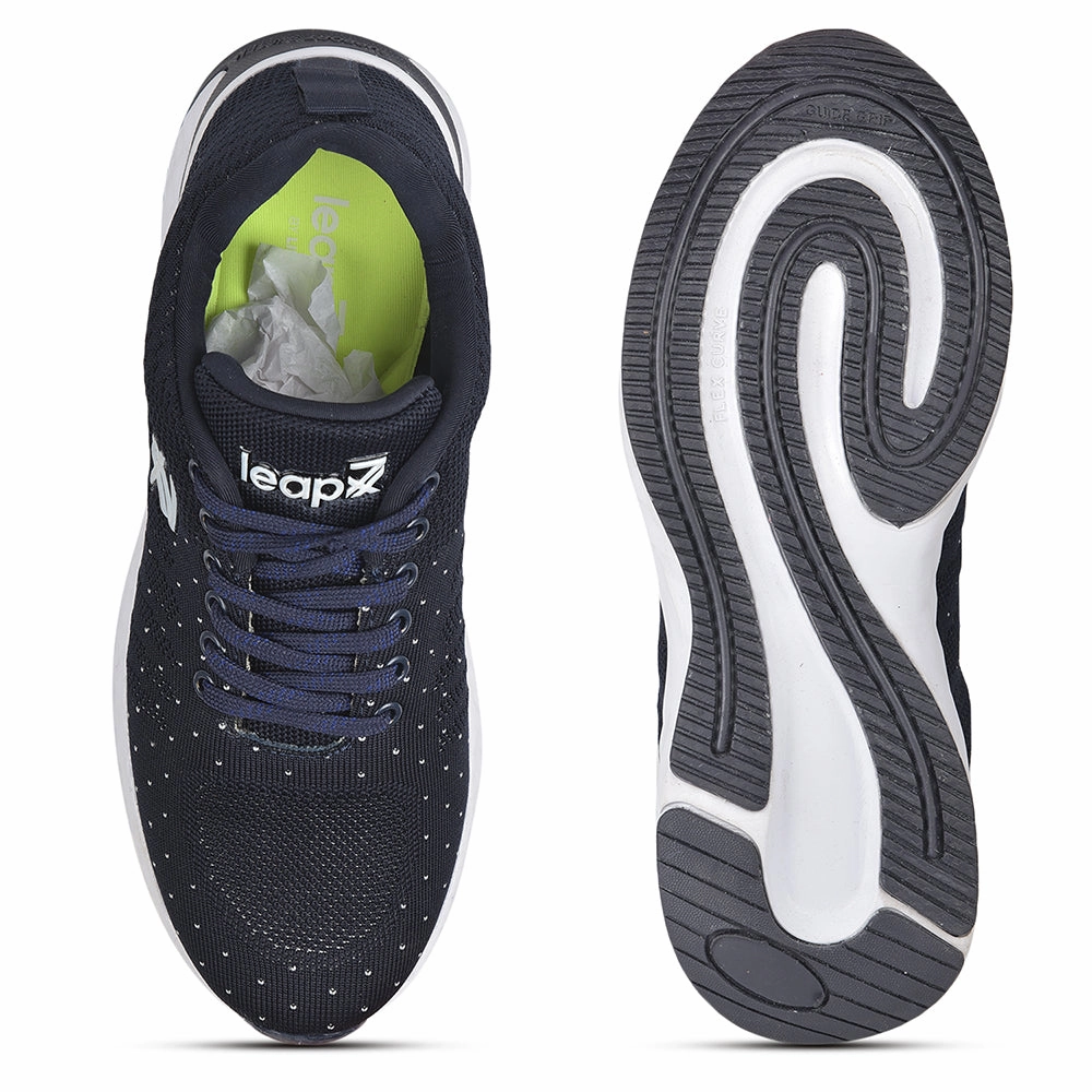Leap7x Lacing Sports Shoes For Men (N.Blue) ASPER-3 By Liberty