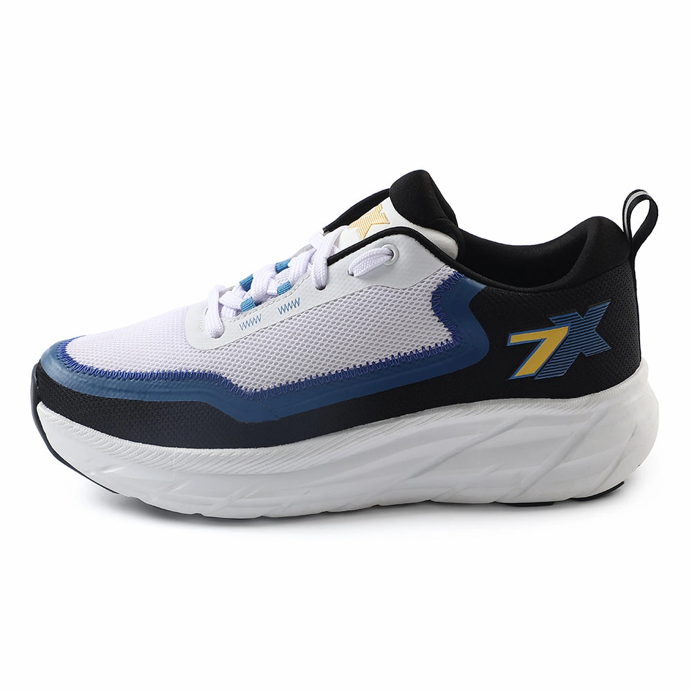 Leap7x White Sports Lacing Running Shoes For Men ROBUST-3E By Liberty