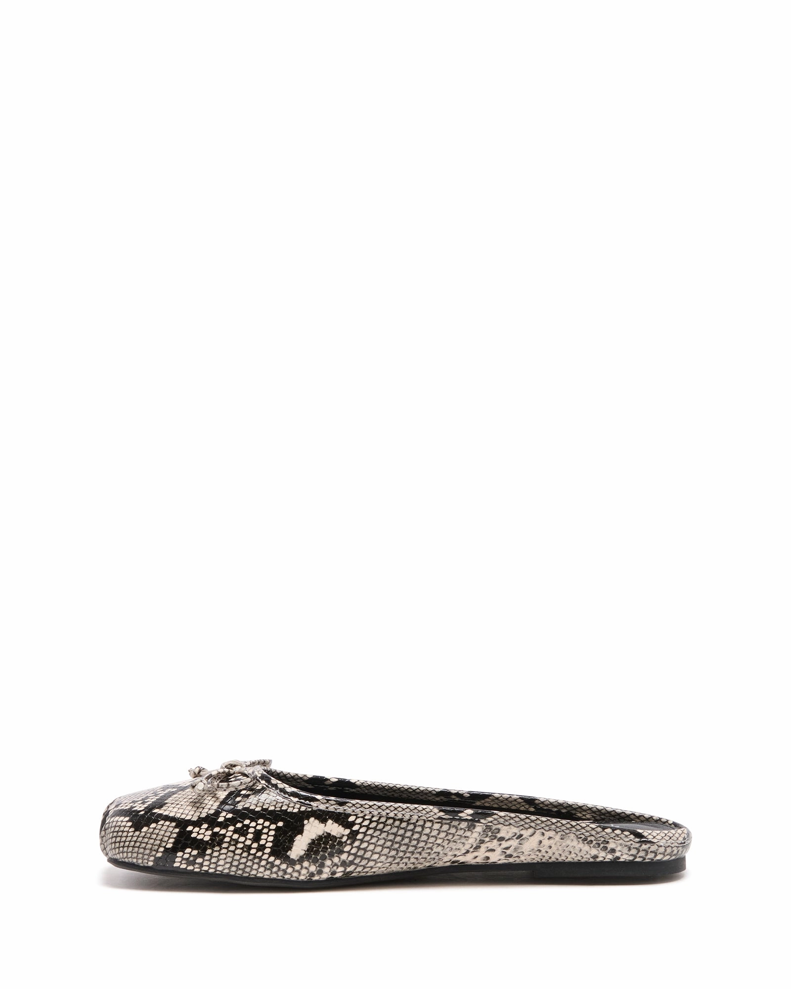 Lilah Ballet Flat Black/White Snake