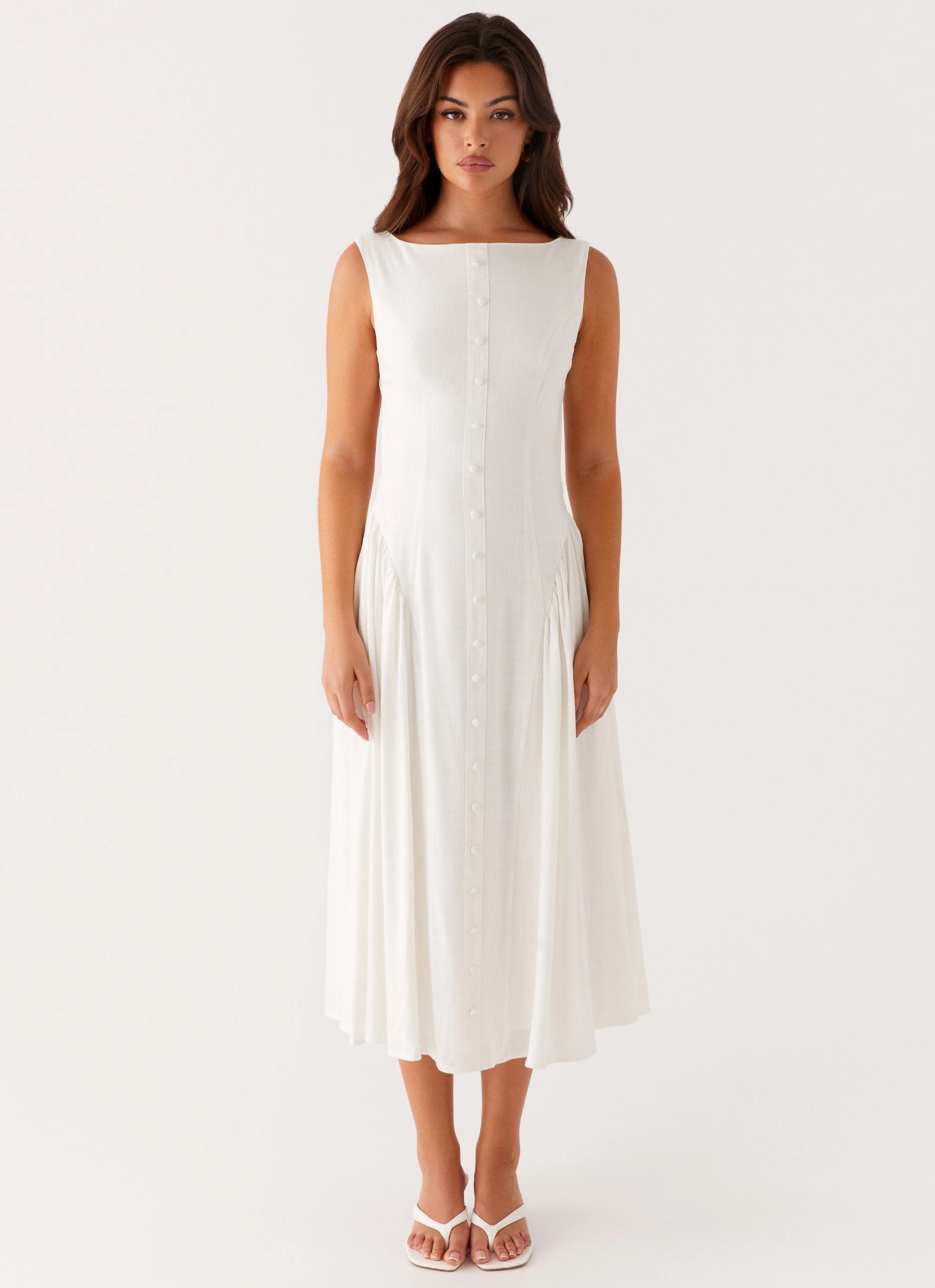 Maylah Midi Dress - White