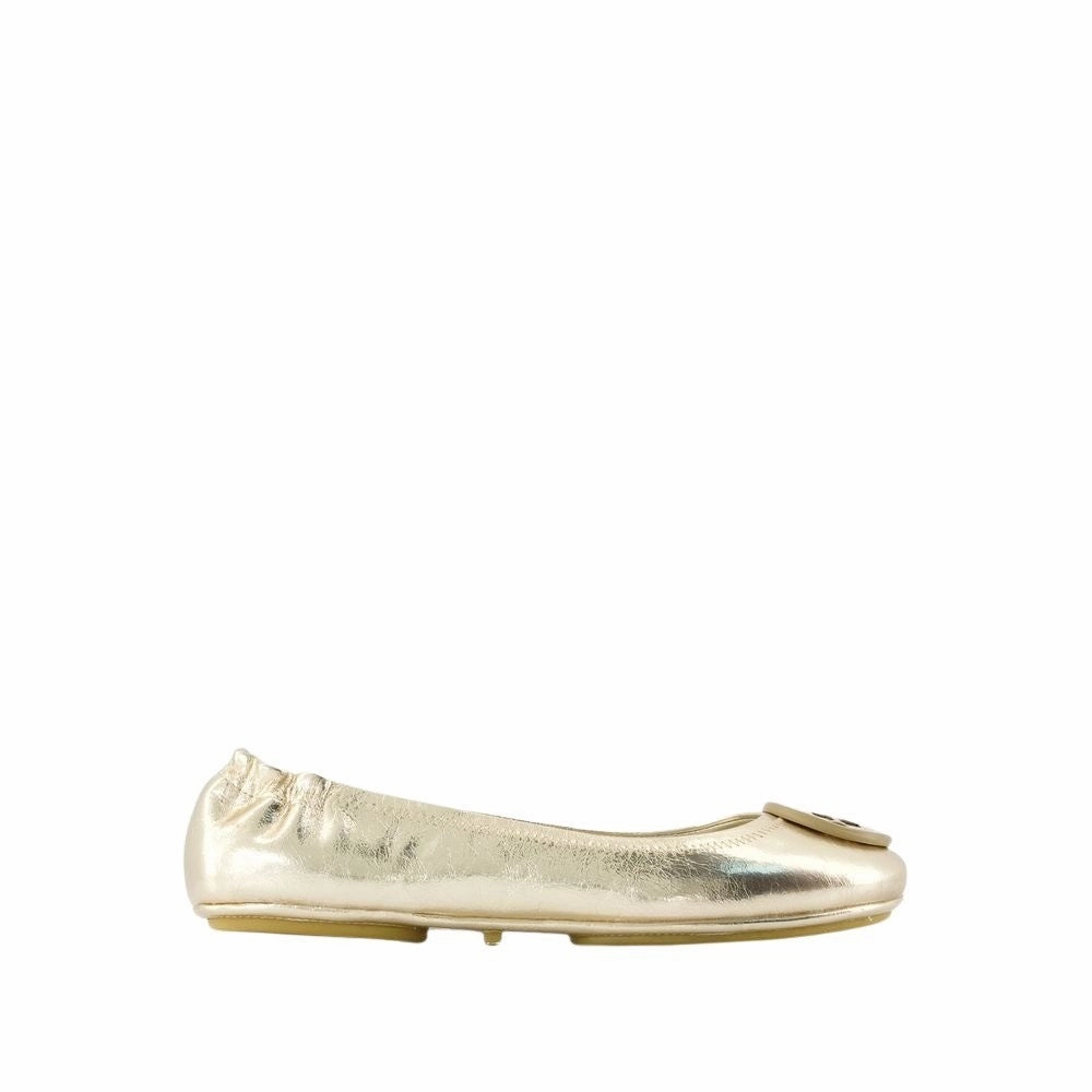 Minnie Travel Ballerinas - Tory Burch - Leather - Gold