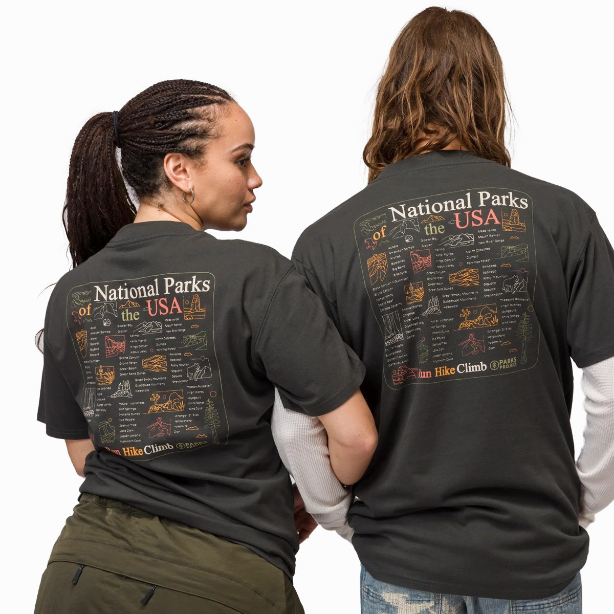 National Park Outline Checklist Tee
