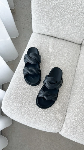 Pantone Slides - Black Leather