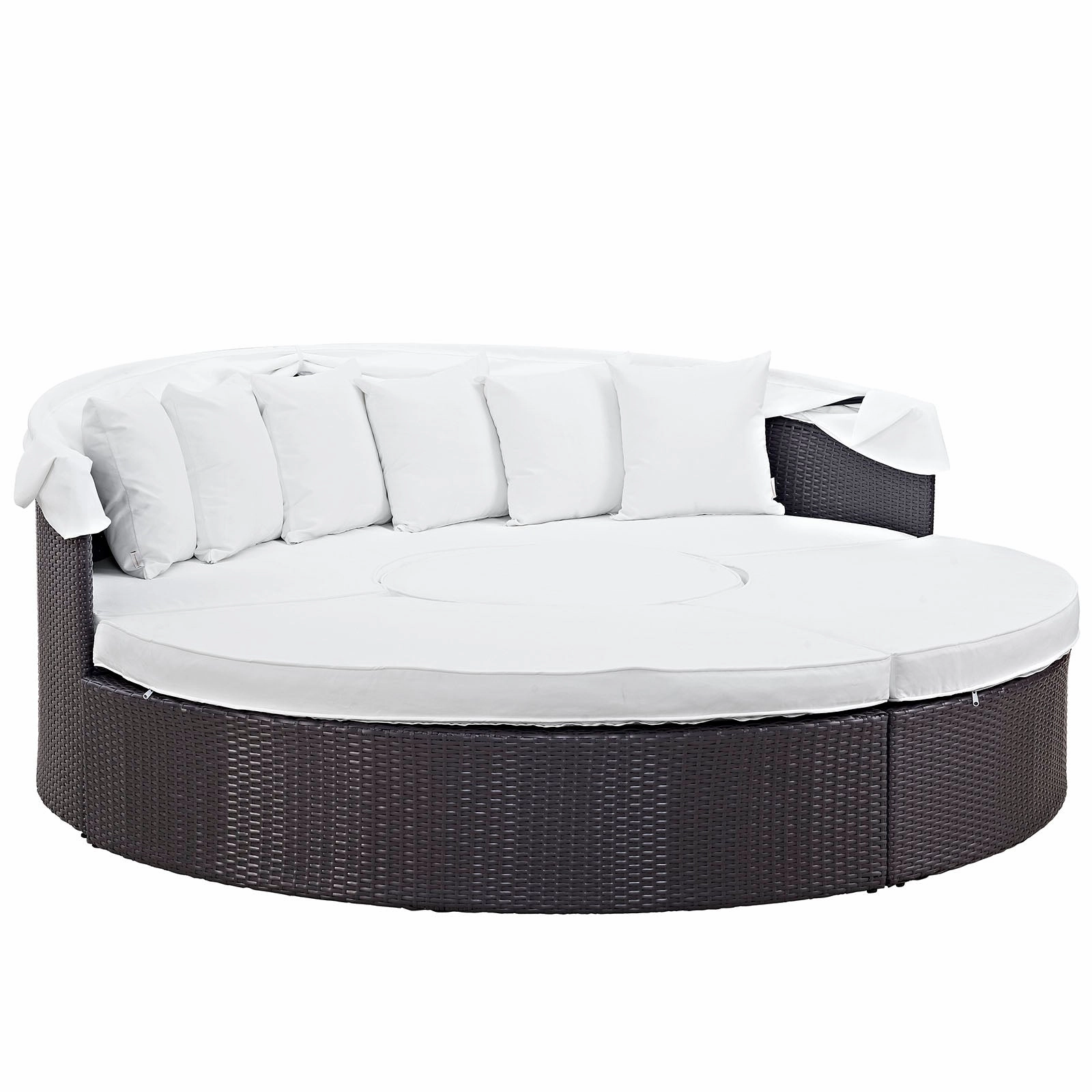 Quest Wicker Rattan Outdoor Patio Canopy Sectional Daybed by Modway