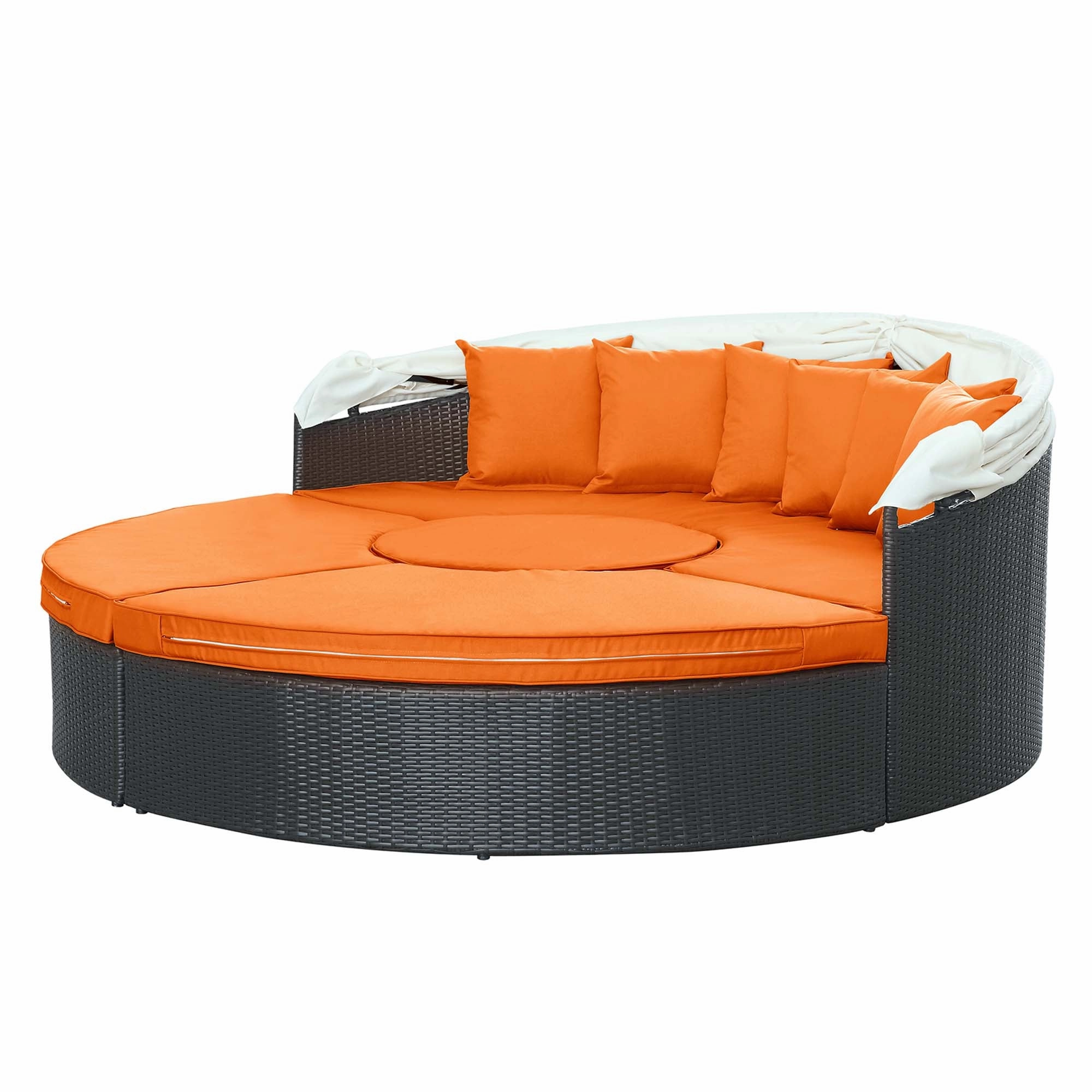 Quest Wicker Rattan Outdoor Patio Canopy Sectional Daybed by Modway