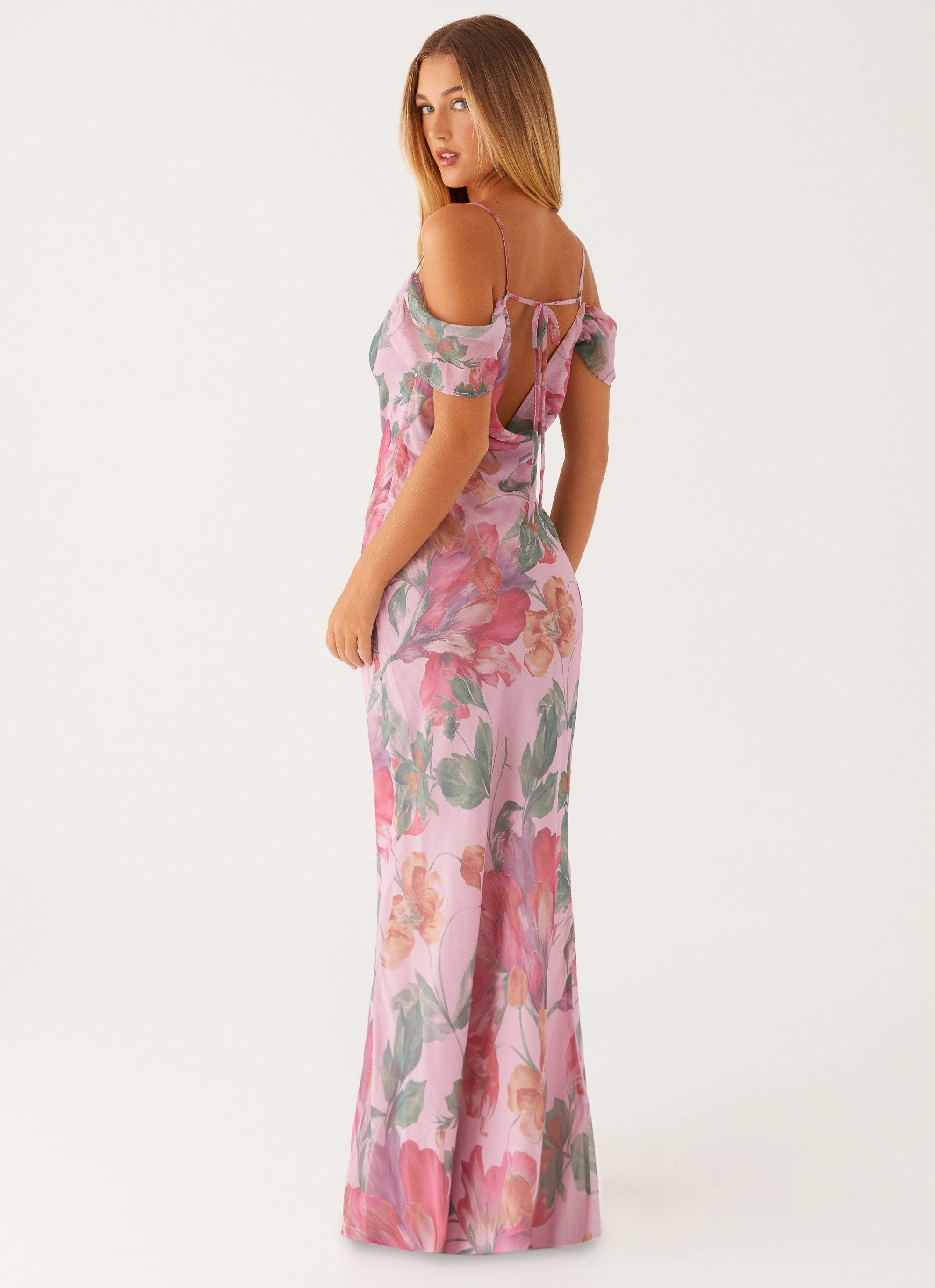 Seline Maxi Dress - Pink Floral