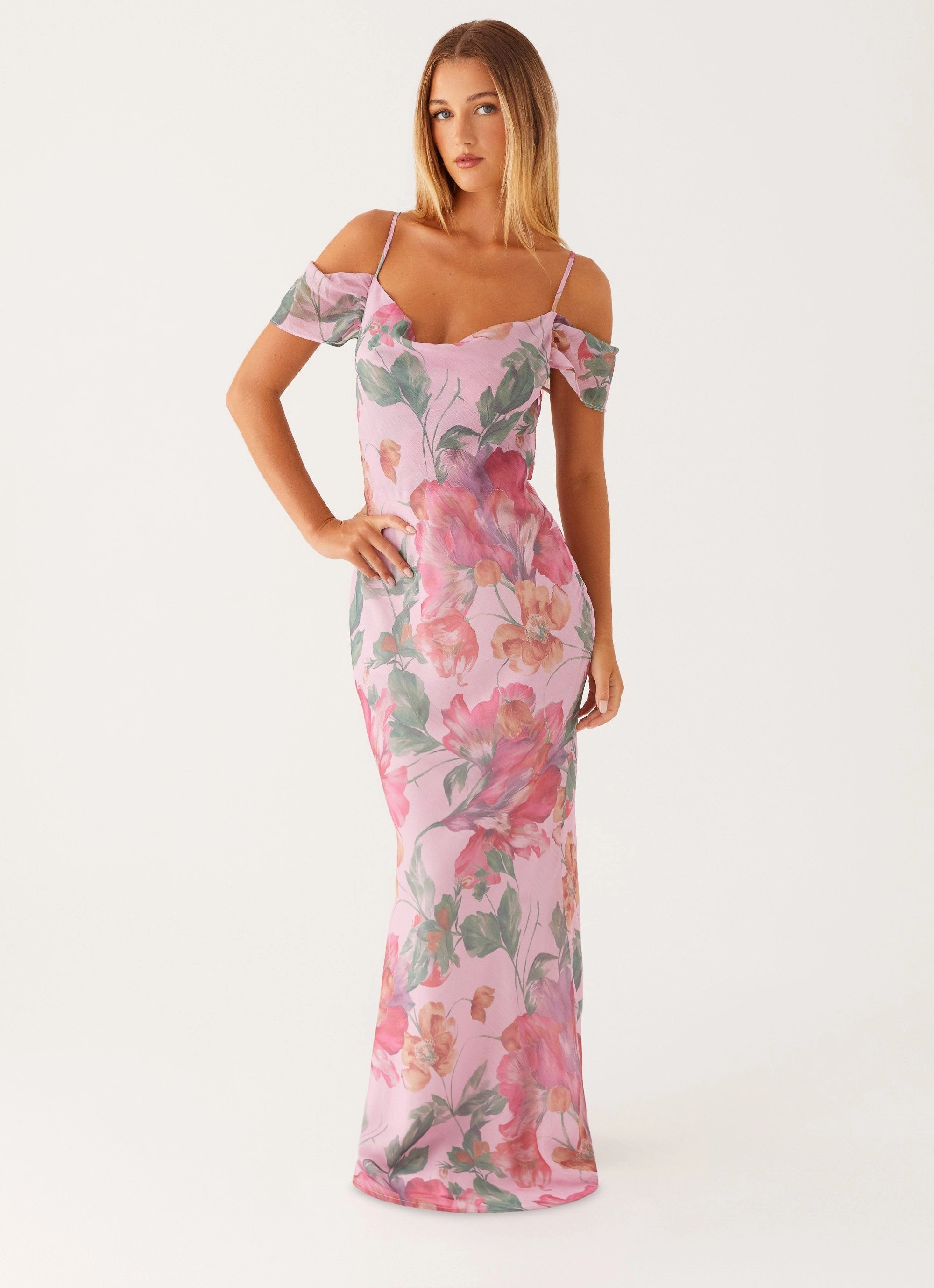 Seline Maxi Dress - Pink Floral