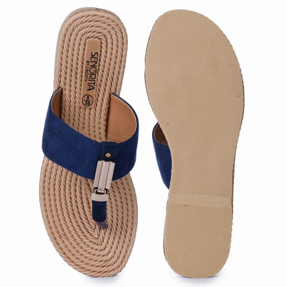 Senorita Casual Blue Slipper For Women M1-30 By Liberty