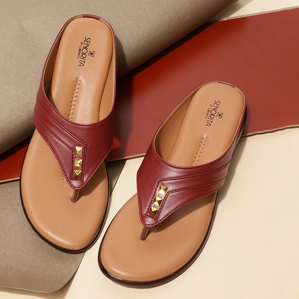 Senorita Casual (Cherry) Slipper For Women LAF-905 By Liberty