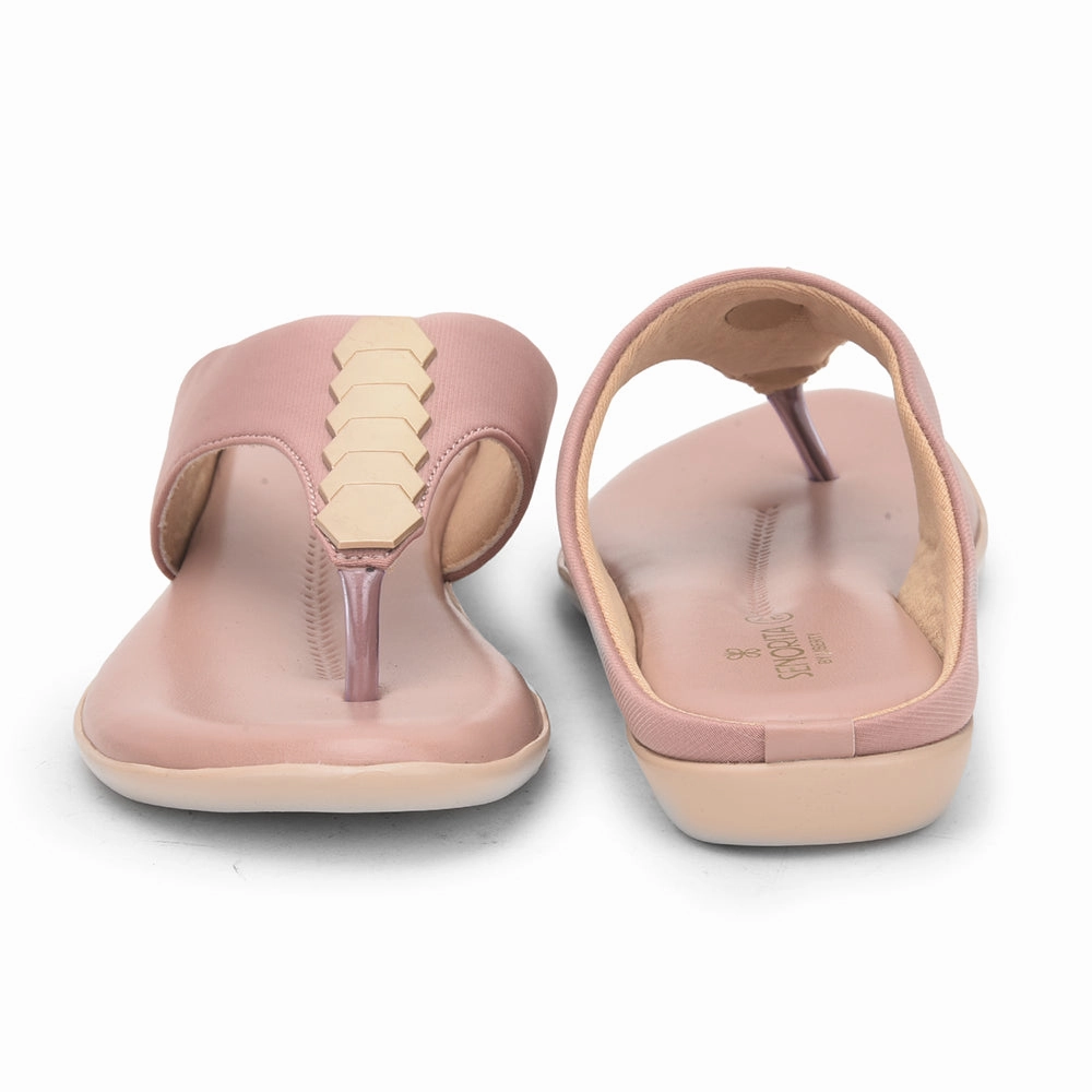 Senorita Formal Pink Flat Slipper For Women MK-201 By Liberty