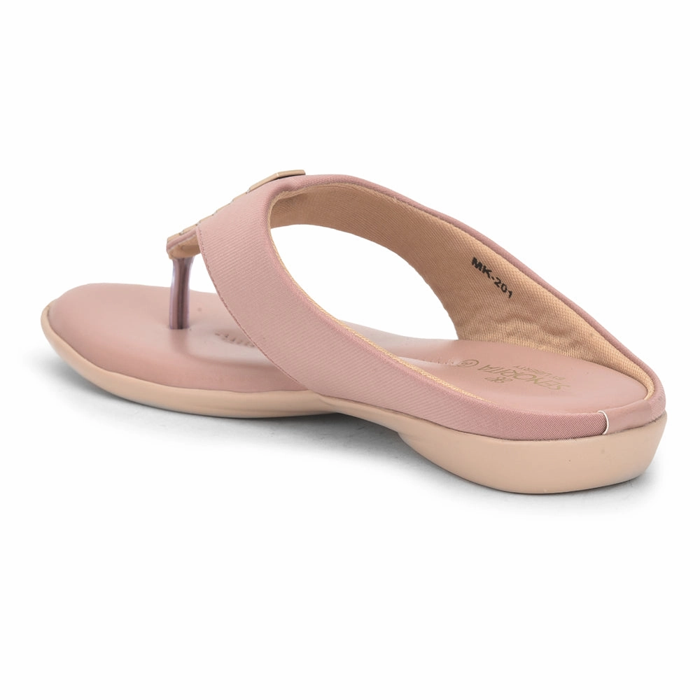 Senorita Formal Pink Flat Slipper For Women MK-201 By Liberty