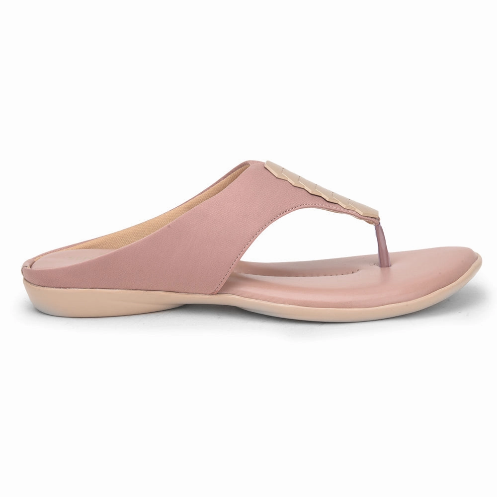 Senorita Formal Pink Flat Slipper For Women MK-201 By Liberty