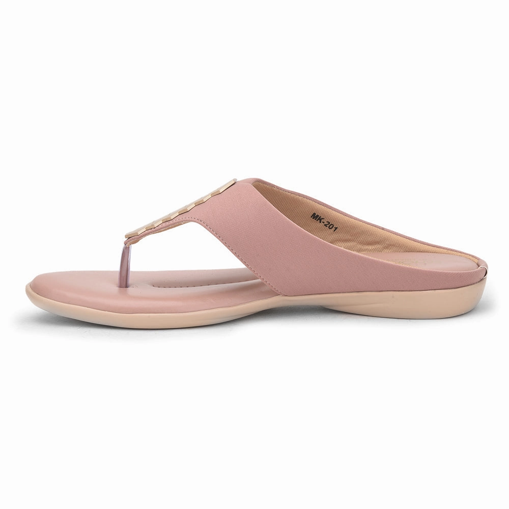 Senorita Formal Pink Flat Slipper For Women MK-201 By Liberty