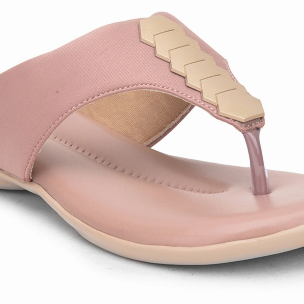 Senorita Formal Pink Flat Slipper For Women MK-201 By Liberty
