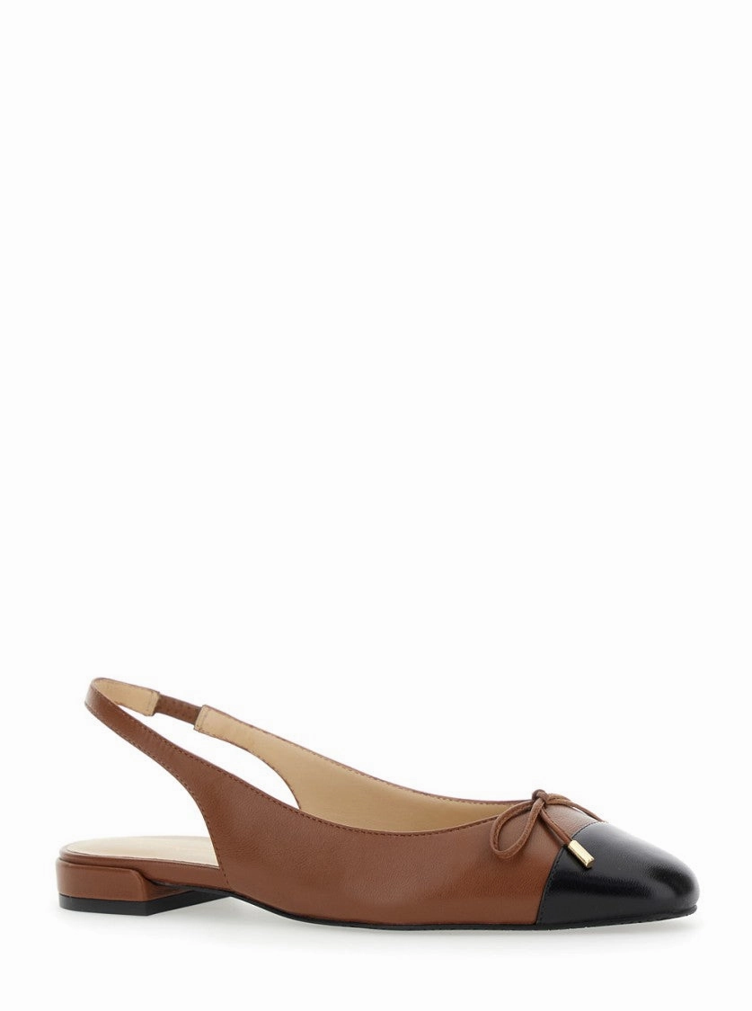Sleek Bow Slingback Flat