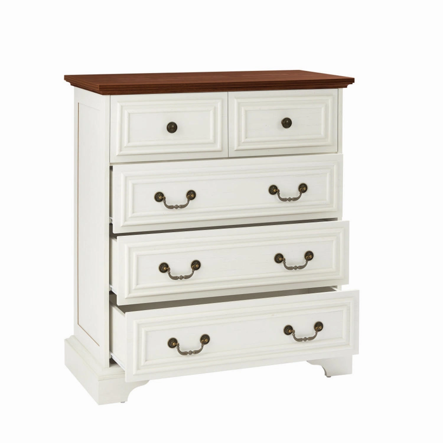 Streamdale White 5-Drawer Dresser - Bedroom Storage
