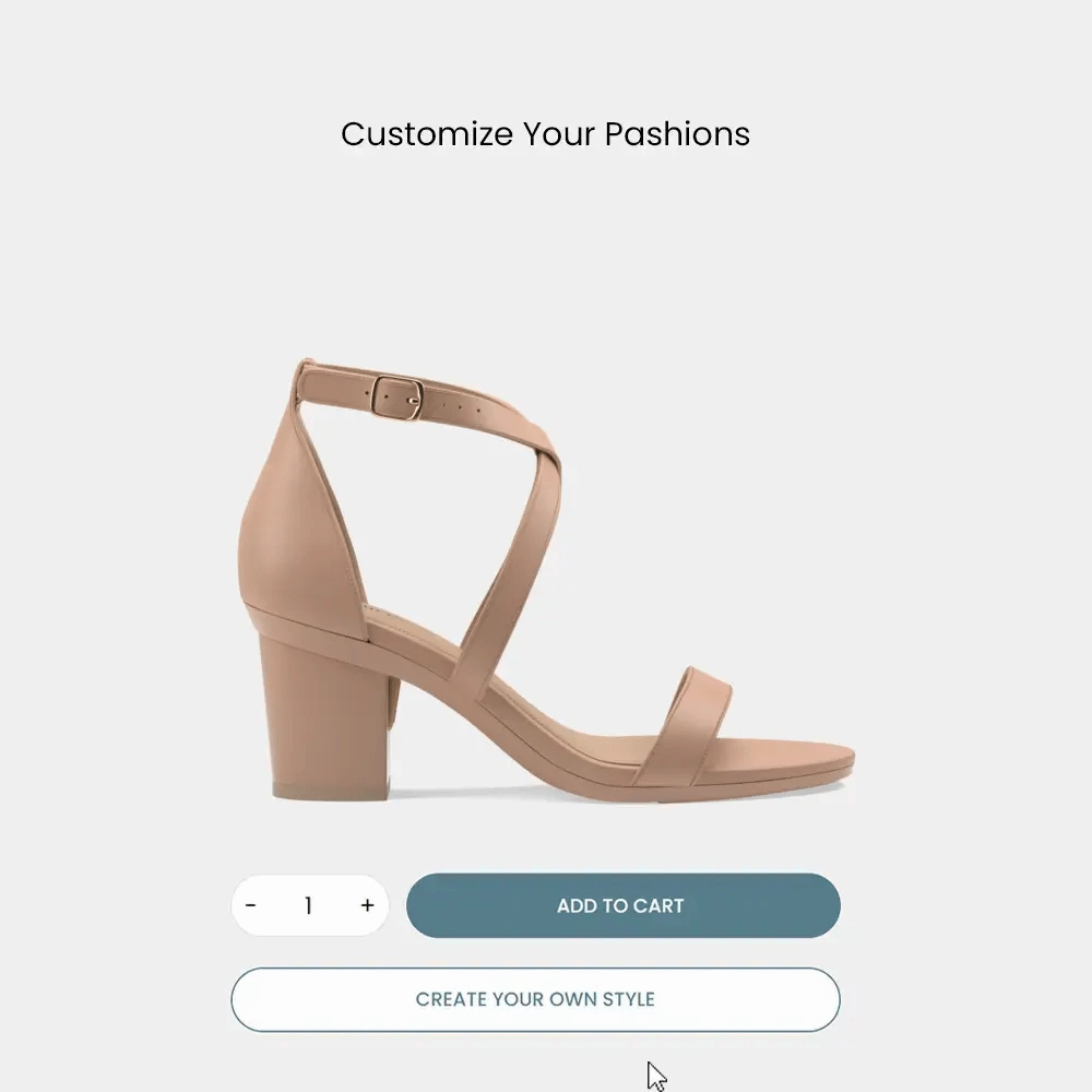 The Sandal - Latte Leather   Block Heel Kit 3 Latte