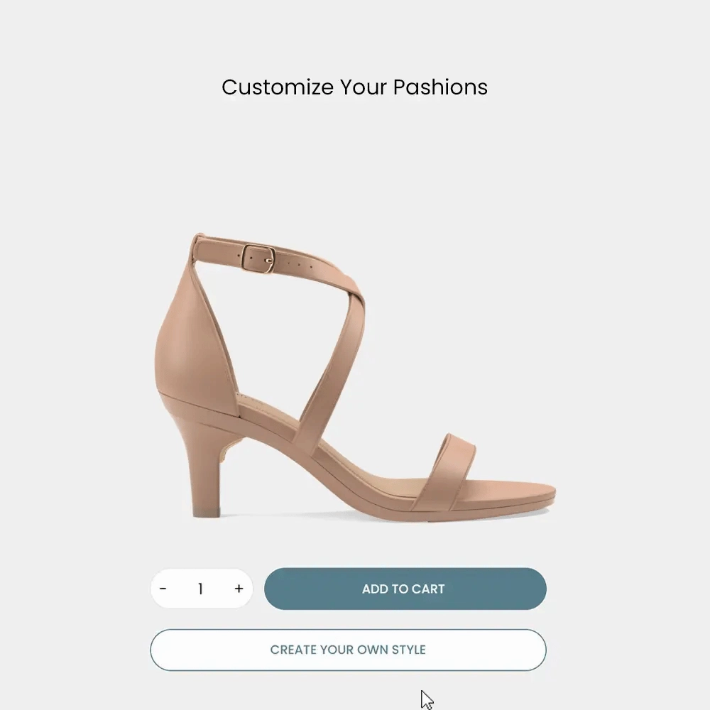 The Sandal - Latte Leather   Stiletto Heel Kit 3 Latte