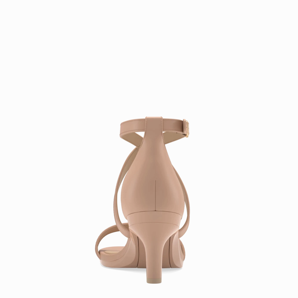 The Sandal - Latte Leather   Stiletto Heel Kit 3 Latte