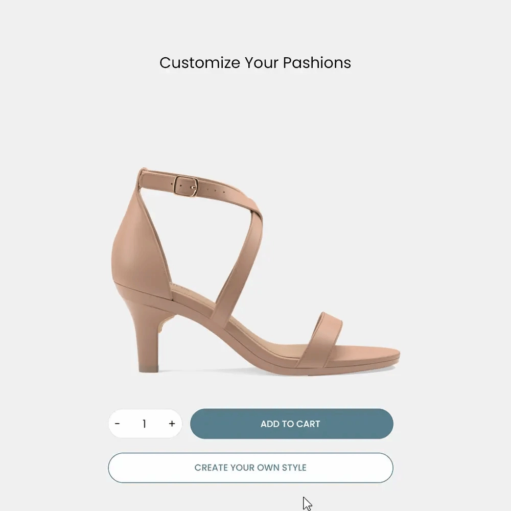 The Sandal - Latte Leather   Stiletto Heel Kit 3 Latte