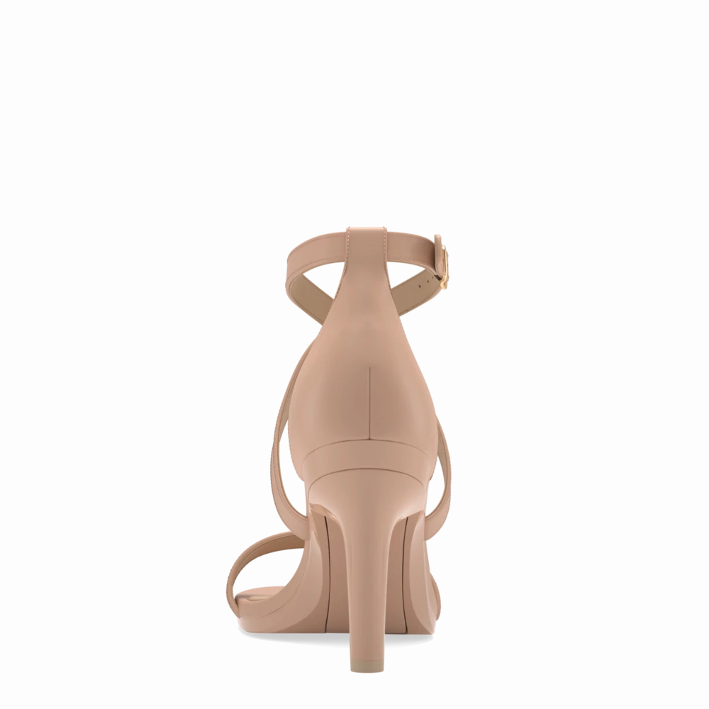 The Sandal - Latte Leather   Stiletto Heel Kit 4 Latte