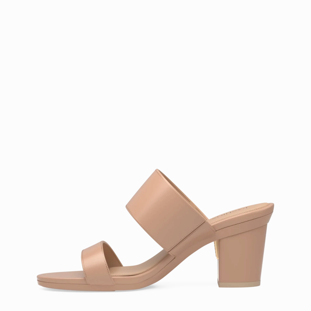 The Slide - Latte Leather 3 Block