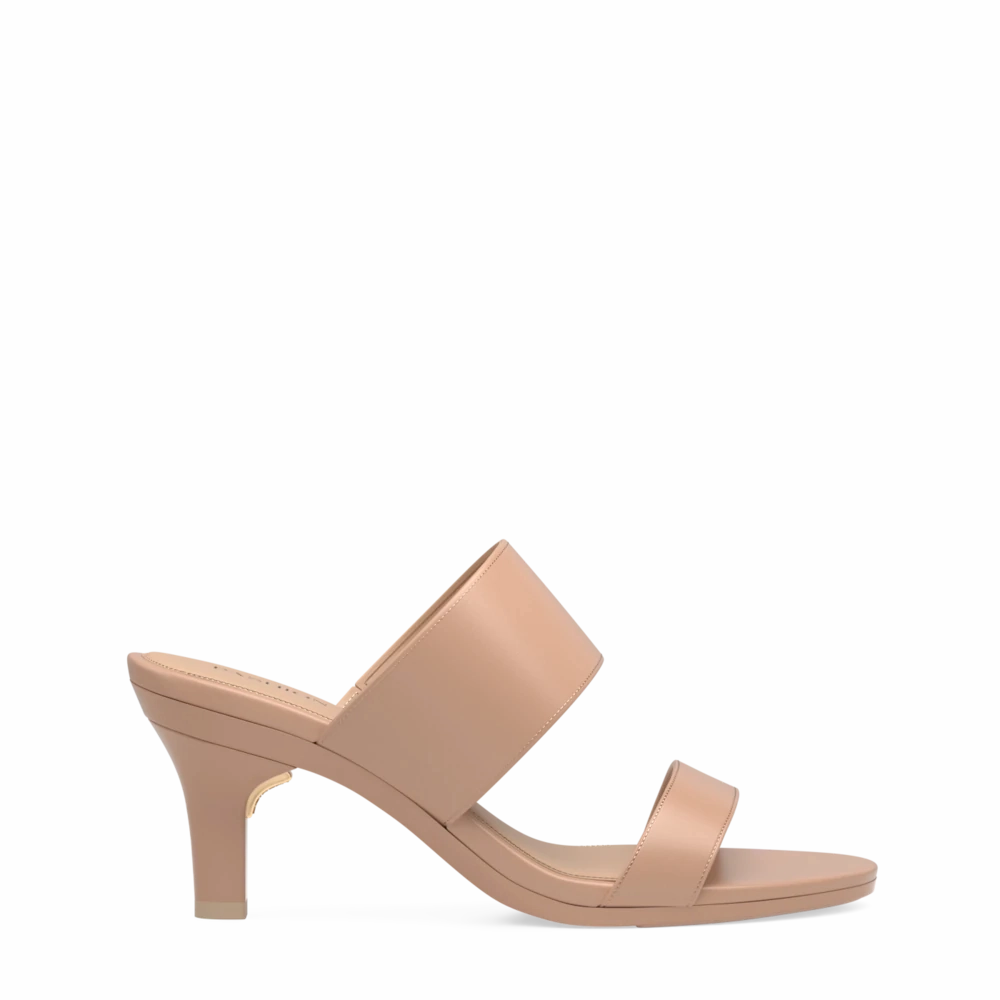 The Slide - Latte Leather 3 Stiletto