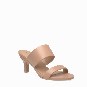 The Slide - Latte Leather 3 Stiletto
