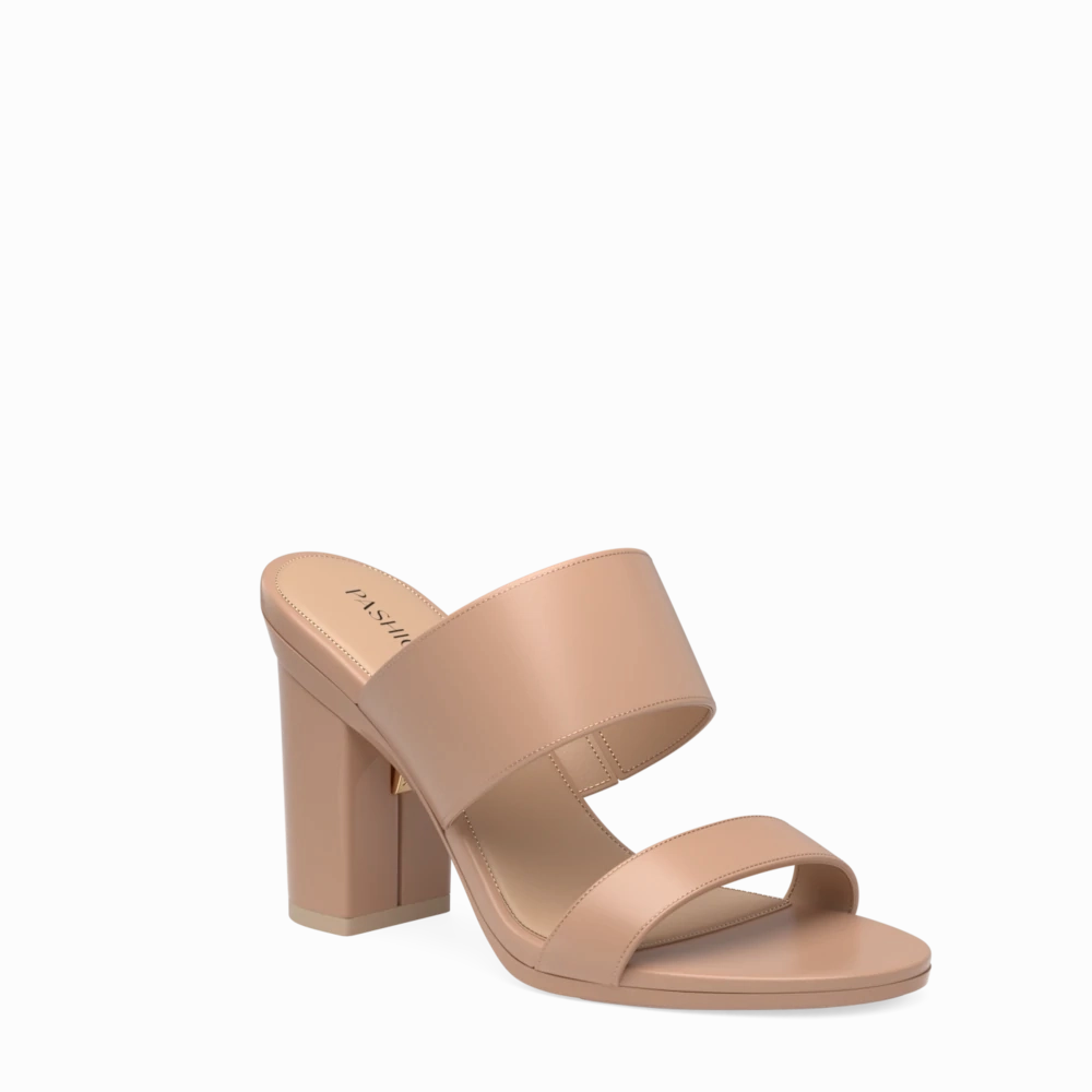 The Slide - Latte Leather 4 Block
