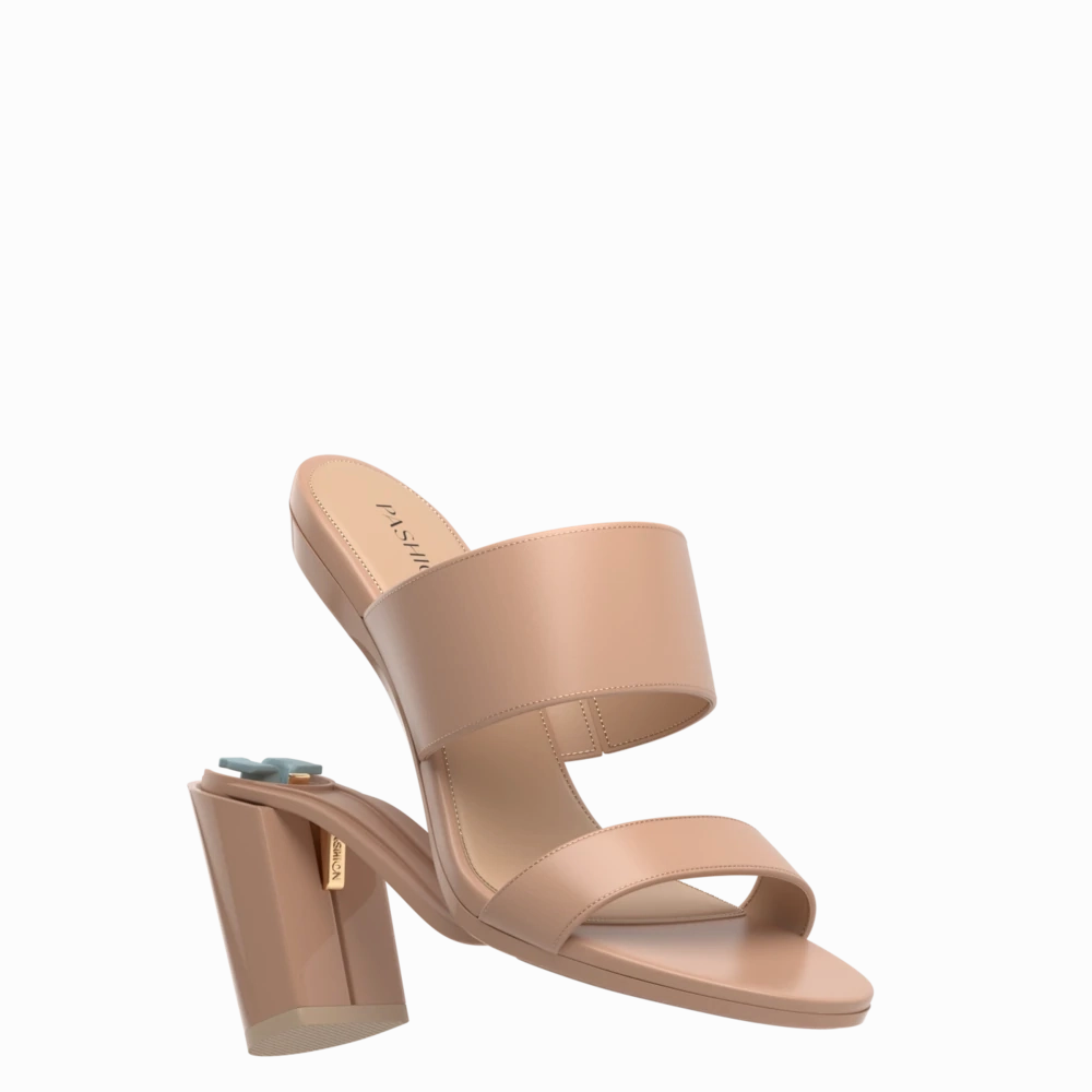 The Slide - Latte Leather 4 Block
