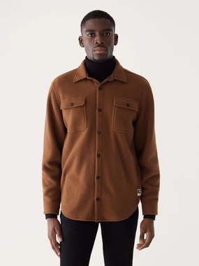 The Tundra Polar Fleece Overshirt in Cappuccino