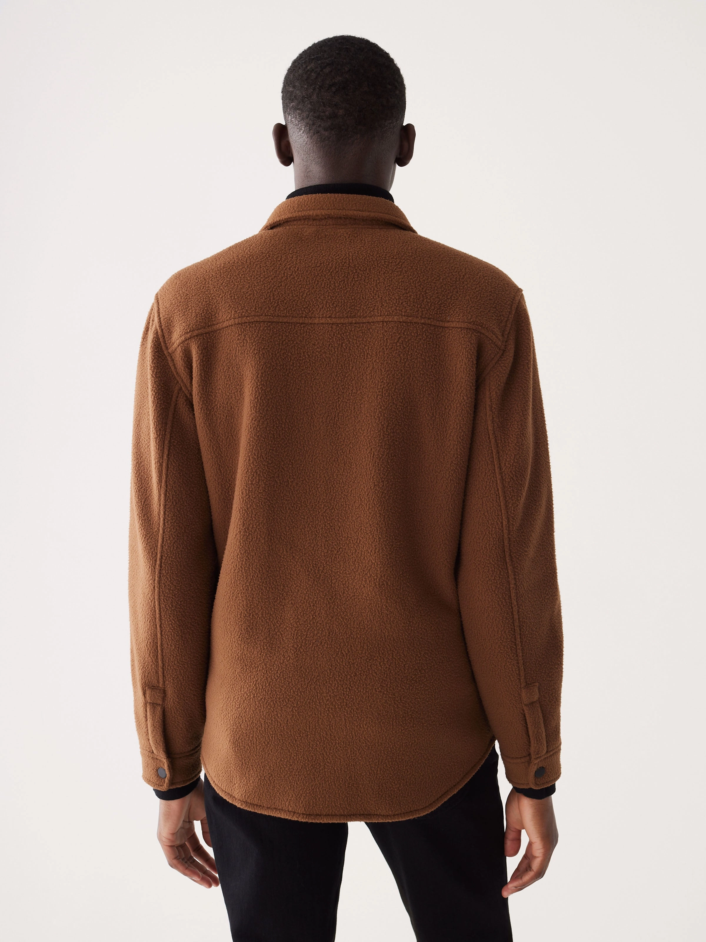 The Tundra Polar Fleece Overshirt in Cappuccino