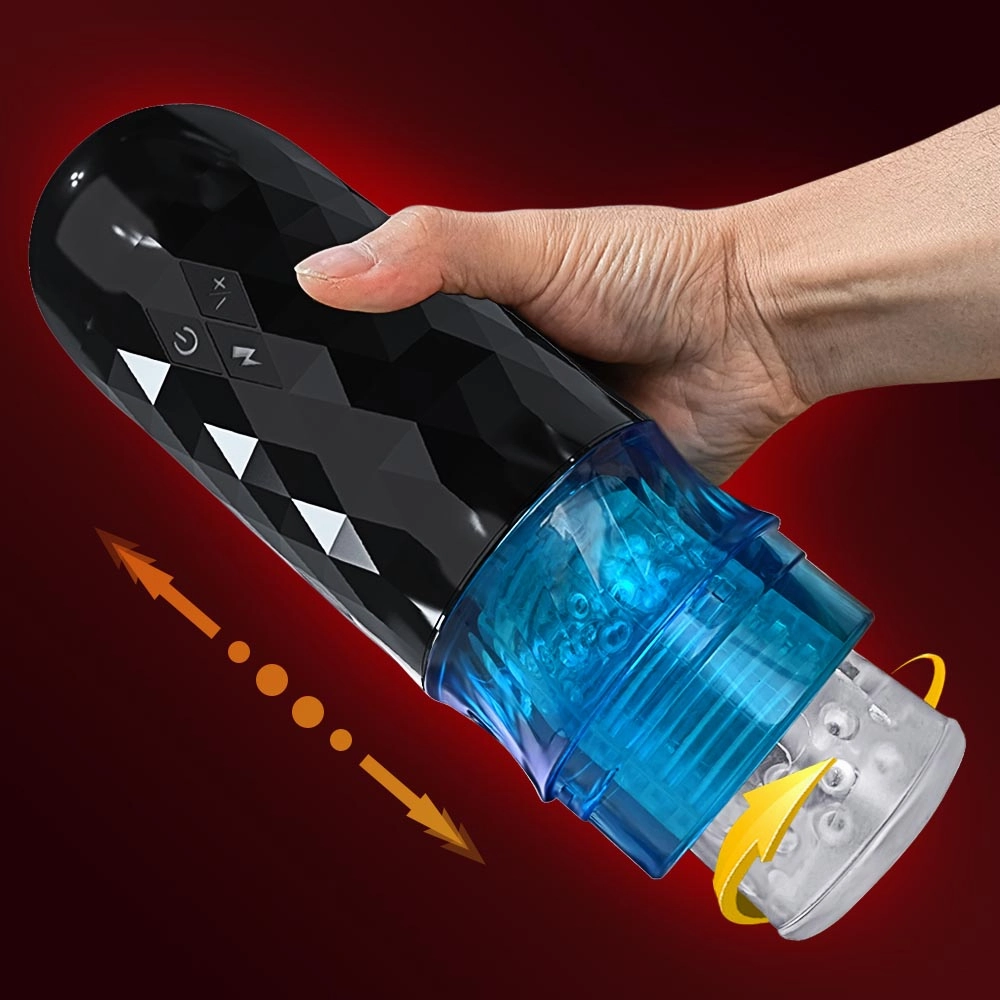 Thrusting & Rotating Male Masturbator Soft Silicone Sleeve K3