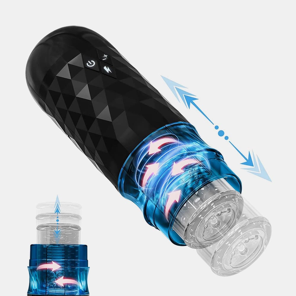 Thrusting & Rotating Male Masturbator Soft Silicone Sleeve K3