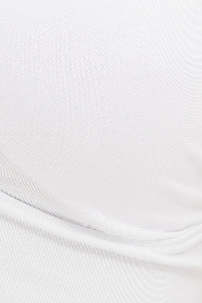 White Bralette Deep V Neck