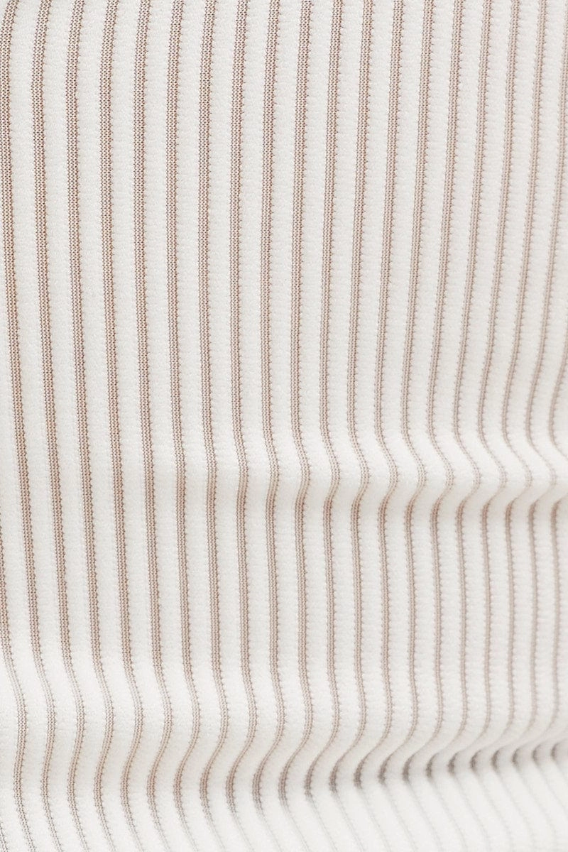 White Ribbed Twist Front Bodysuit