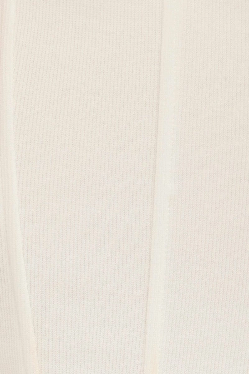 White Zip Detail Top